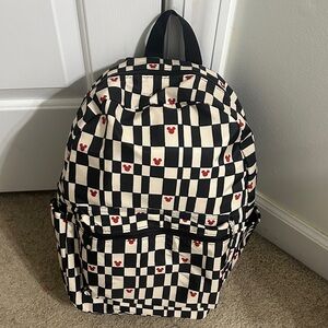 Checkered Backpack with Red Mickey Mouse’s